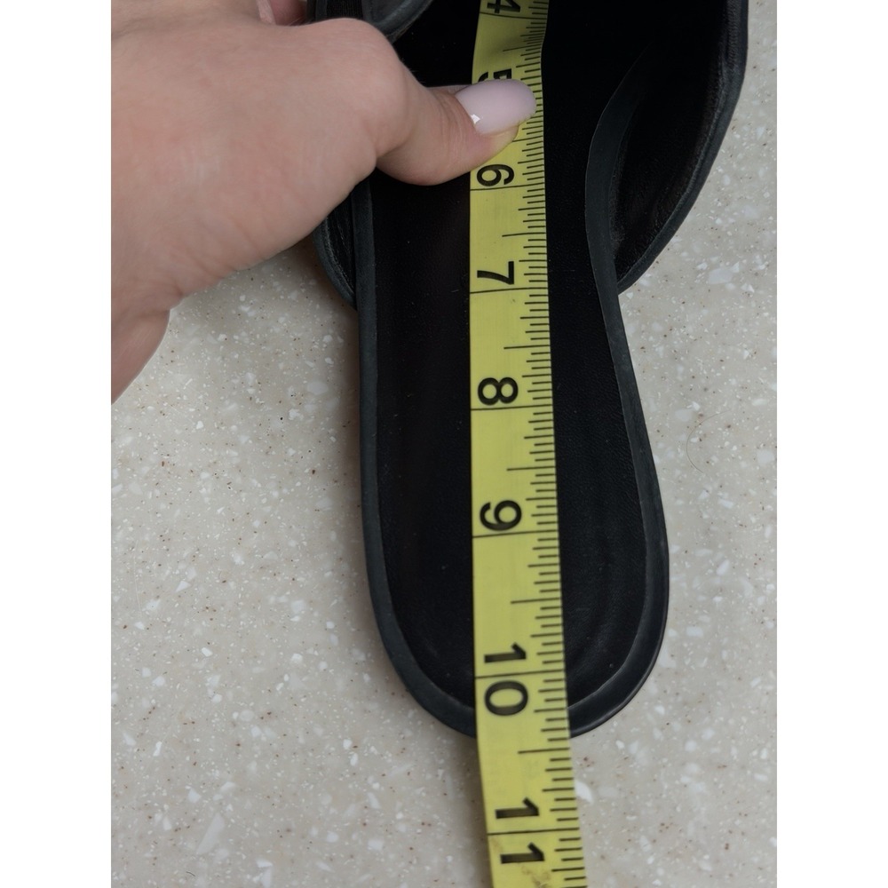 Jenni Kayne Women's 39 9 Mule Slides Oil Leather Black Pointed Toe Flats Coastal - Picture 11 of 11